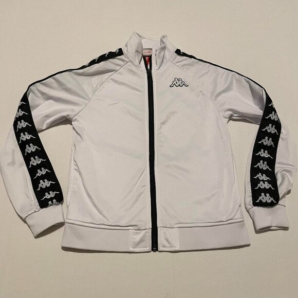 Kappa White Zip Up Track Jacket Youth Kids Boys Size Age 12 - Picture 1 of 16